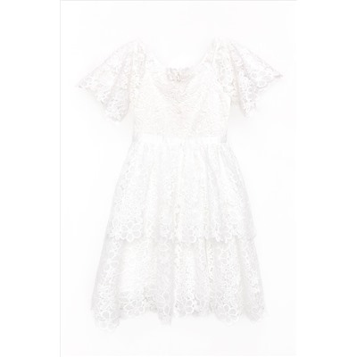 Nicole Miller Guipure Lace White Derss