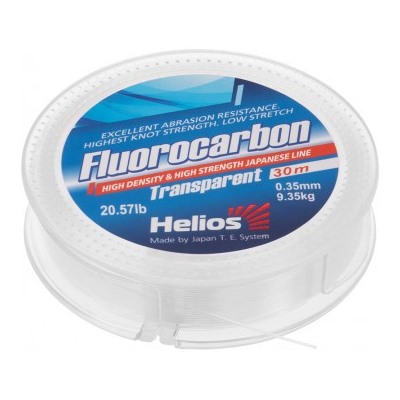 Леска флюорокарбон Helios Fluorocarbon 0,35мм 30м Transparent HS-FCT 35/30