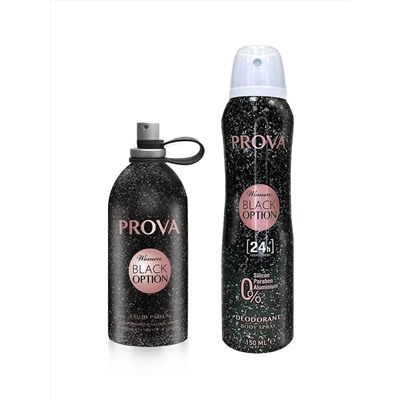 Женские духи Prova Mixed Black Option EDP 120 мл и дезодорант 150 мл