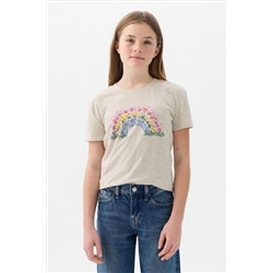 Gap Rainbow Graphic Short Sleeve Crew Neck T-Shirt (4yrs-13yrs)