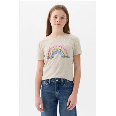 Gap Rainbow Graphic Short Sleeve Crew Neck T-Shirt (4yrs-13yrs)