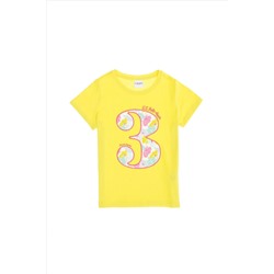 Детская неоново-желтая футболка с круглым вырезом Неожиданная скидка в корзине