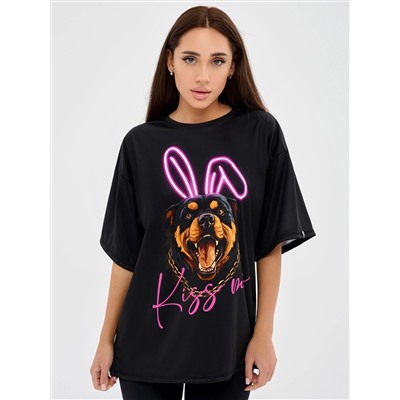 Футболка Bona Fashion: OVERSIZE T-shirt Dangerous Kiss в интернет-магазине спортивной одежды Bona Fide