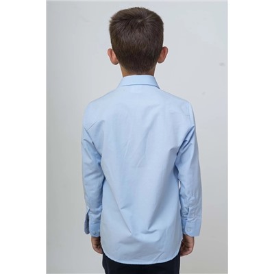 Хлопковая рубашка для мальчика синяя MNK0290