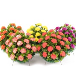 Искусственные цветы, Венок ритуальный "Полянка "Латр" для проведения обряда похорон (1010237) в ассортименте