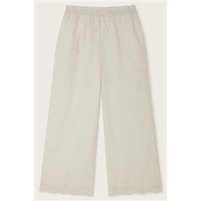 Monsoon Natural Broderie Trousers