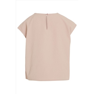 Calvin Klein Pink Seersucker Woven Top