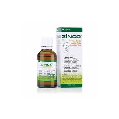 Berko Zinco, содержащая растительные масла и пищевую добавку с цинком, 30 мл
