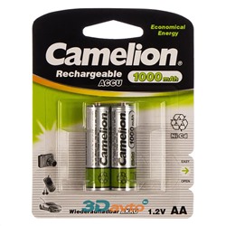 Батарейка-аккумулятор АА Camelion 1.2V 1000мАh комплект 2шт блист