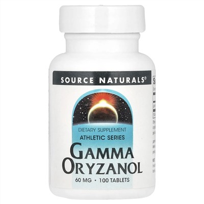 Source Naturals, Athletic Series, гамма-оризанол, 60 мг, 100 таблеток