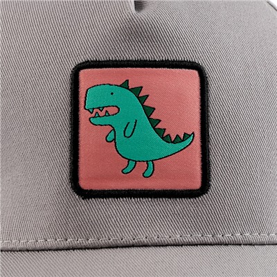 Кепка детская для мальчика «Динозаврик», цвет серый, р-р 52-54, 5-7 лет