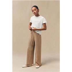 Mango Metallic Straight Pants