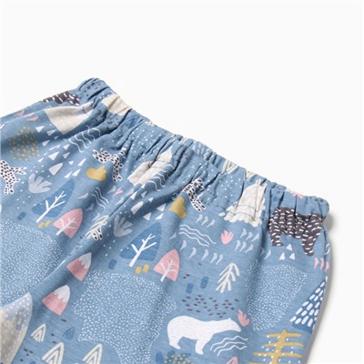 Пижама для мальчика, цвет синий, рост 110 см