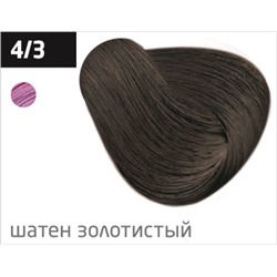 OLLIN performance 4/3 шатен золотистый 60мл перманентная крем-краска для волос