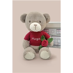 Valentine's Day Frankie Bear Soft Toy and Baby Rosebud Sock - Personalised