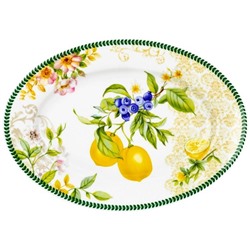 Блюдо овальное "Лимоны" 30*21*2,2 см NEW BONE CHINA