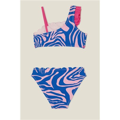 Angels By Accessorize Girls Blue Animal Print Bikini Set