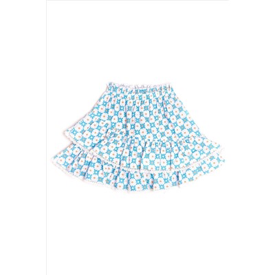 Nicole Miller Blue Printed Skirt