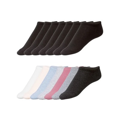 esmara® Damen Sneakersocken, 7 Paar, mit hohem Baumwollanteil