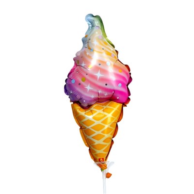 Шар фольгированный 13" «Искрящееся мороженое» с клапаном