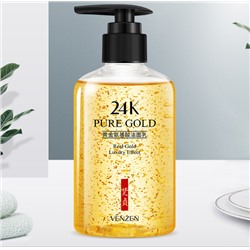 Пенка для глубокого очищения кожи с дозатором и био золотом 24к Gold Amino Acid Cleanser 24K  VENZEN, 200g