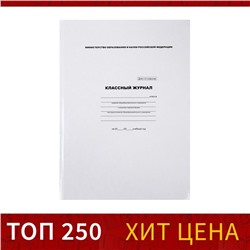 Классный журнал для 1-4 классов А4, 96 листов, твёрдая обложка, белый блок