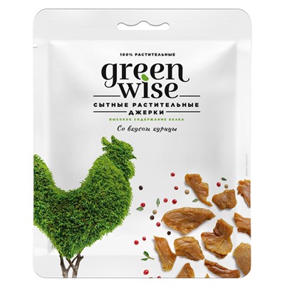 Джерки растительные со вкусом курицы GreenWise 36г