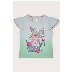 Monsoon Blue Embellished Bunny Top