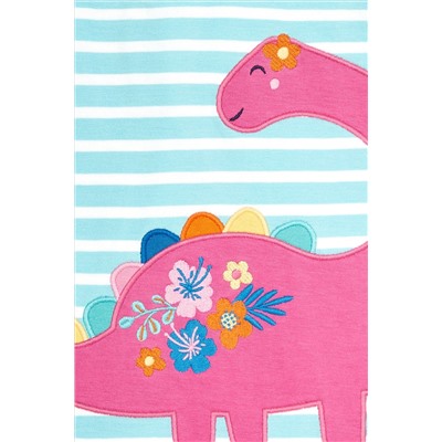 JoJo Maman Bébé Stegosaurus Appliqué T-Shirt