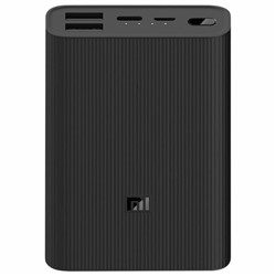 Аккумулятор внешний 10000 mAh, XIAOMI Mi Power Bank 3 Ultra compact, БЫСТРАЯ ЗАРЯДКА, 3 USB, литий-полимерный, BHR4412GL