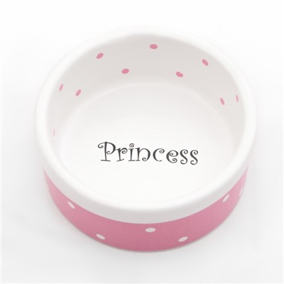 Миска керамическая "Princess" 100 мл  малая 8,5 х 3,5 см, розовая
