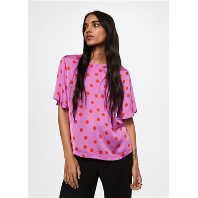 Blusa estampado lunares -  Mujer | MANGO OUTLET España