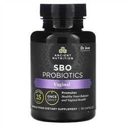 Dr. Axe / Ancient Nutrition, Пробиотики SBO, вагинальные, 25 млрд КОЕ, 30 капсул