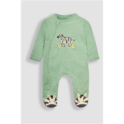 JoJo Maman Bébé Appliqué Zip Sleepsuit