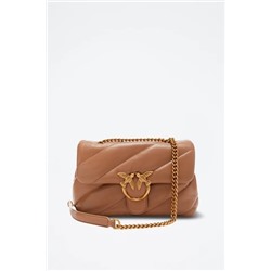 Bandolera de piel Love Puff - Camel