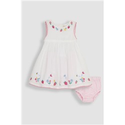 JoJo Maman Bébé Embroidered Baby Dress