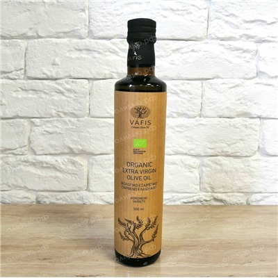 Масло оливковое EXTRA VIRGIN Organic Vafis 500 мл (Греция)