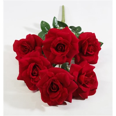Ветка бархатной розы "Эстер" 6 цветков