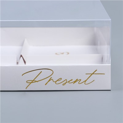 Коробка кондитерская для муссовых пирожных «Present», 27 х 17.8 х 6.5 см