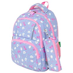 Рюкзак BRAUBERG KIDS SET с пеналом в компл 2 отделения Rainbow clouds 37x28x16 см 272100 (1)