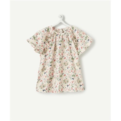 BLOUSE MANCHES COURTES BÉBÉ FILLE IMPRIMÉ FLEURI