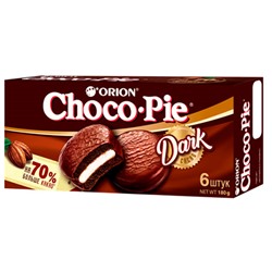 Пирожное Choco-Pie Dark (Чоко Пай Дарк №6), Орион, 180 г.
