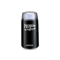 Кофемолка Centek CT-1360 Black (черн) 250Вт, 45 г, 5 ЧАШЕК АРОМАТНОГО КОФЕ, прозрачная крышка