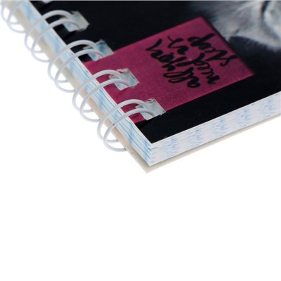 Блокнот А7, 40 листов на гребне "Кошачий Взгляд", обложка ламинированный картон, МИКС