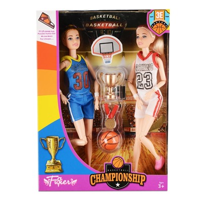 Набор кукол "Чемпионки по баскетболу" (2 шт., 28 см, аксесс.)