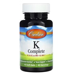 Carlson, K Complete, 45 Softgels