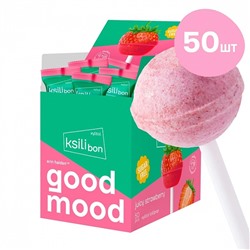 Леденец на палочке Ksilibon Lollipop Клубника, 50 шт.