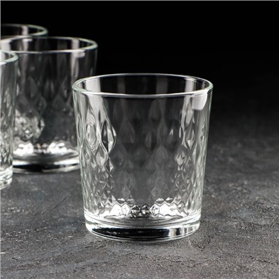 Набор низких стеклянных стаканов «Геометрия», 250 мл, 6 шт