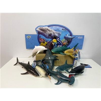 Набор игрушечных фигурок Морские животные 24 шт./уп., 12 видов ( мягкие)