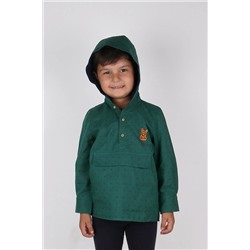 Двухцветная детская рубашка из 100% хлопка с капюшоном Efe DK2005055019024